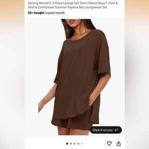 Amazon Women's Brown Pajama Set